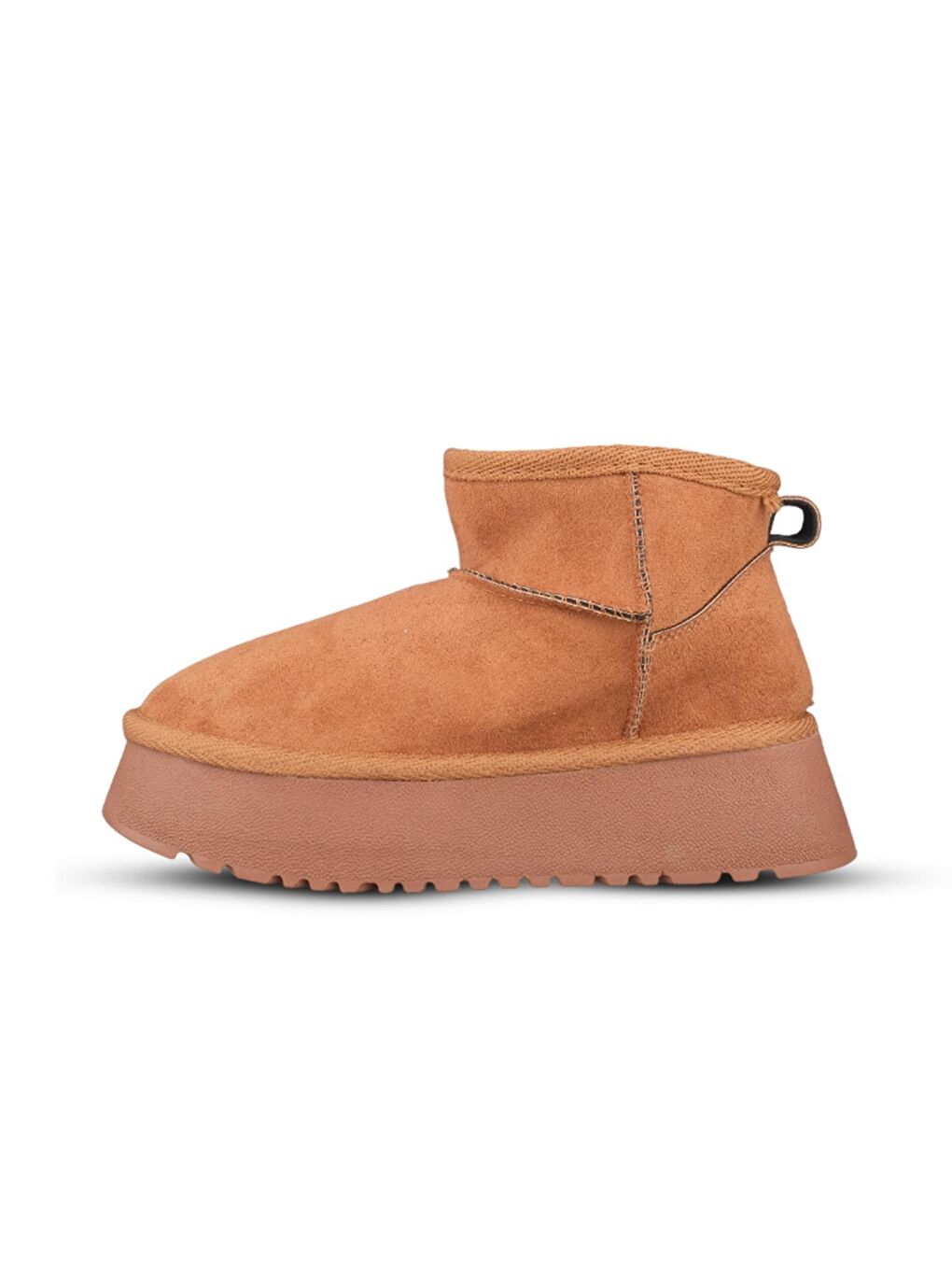 Kahverengi Kadın Günlük Bot - Taba Süet, Tekstil-1