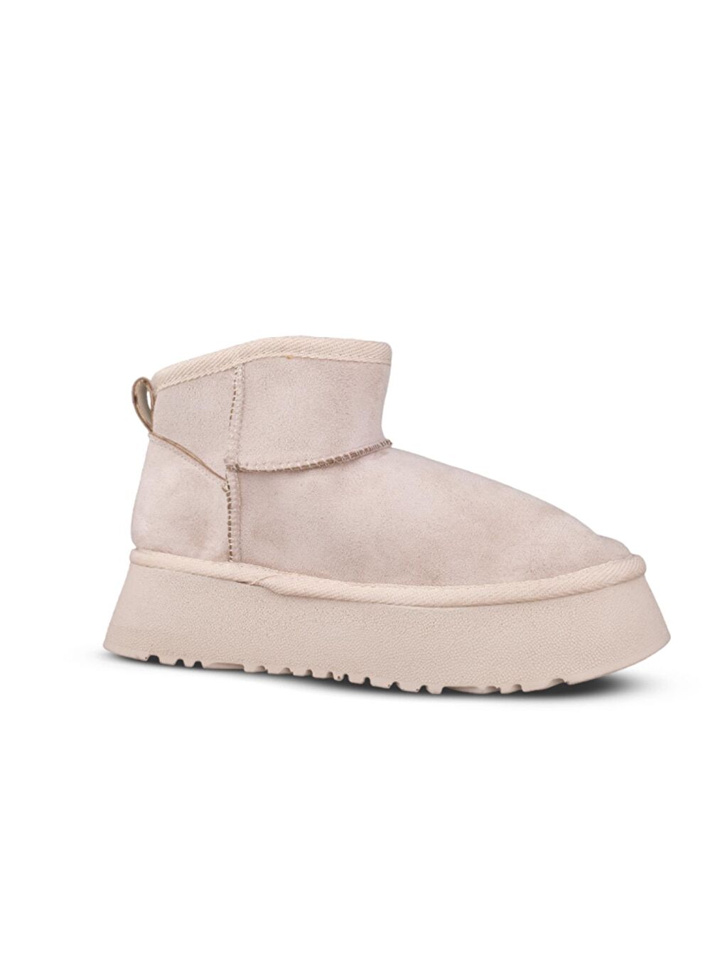 Kadın Günlük Bot - Bej Süet, Tekstil-2