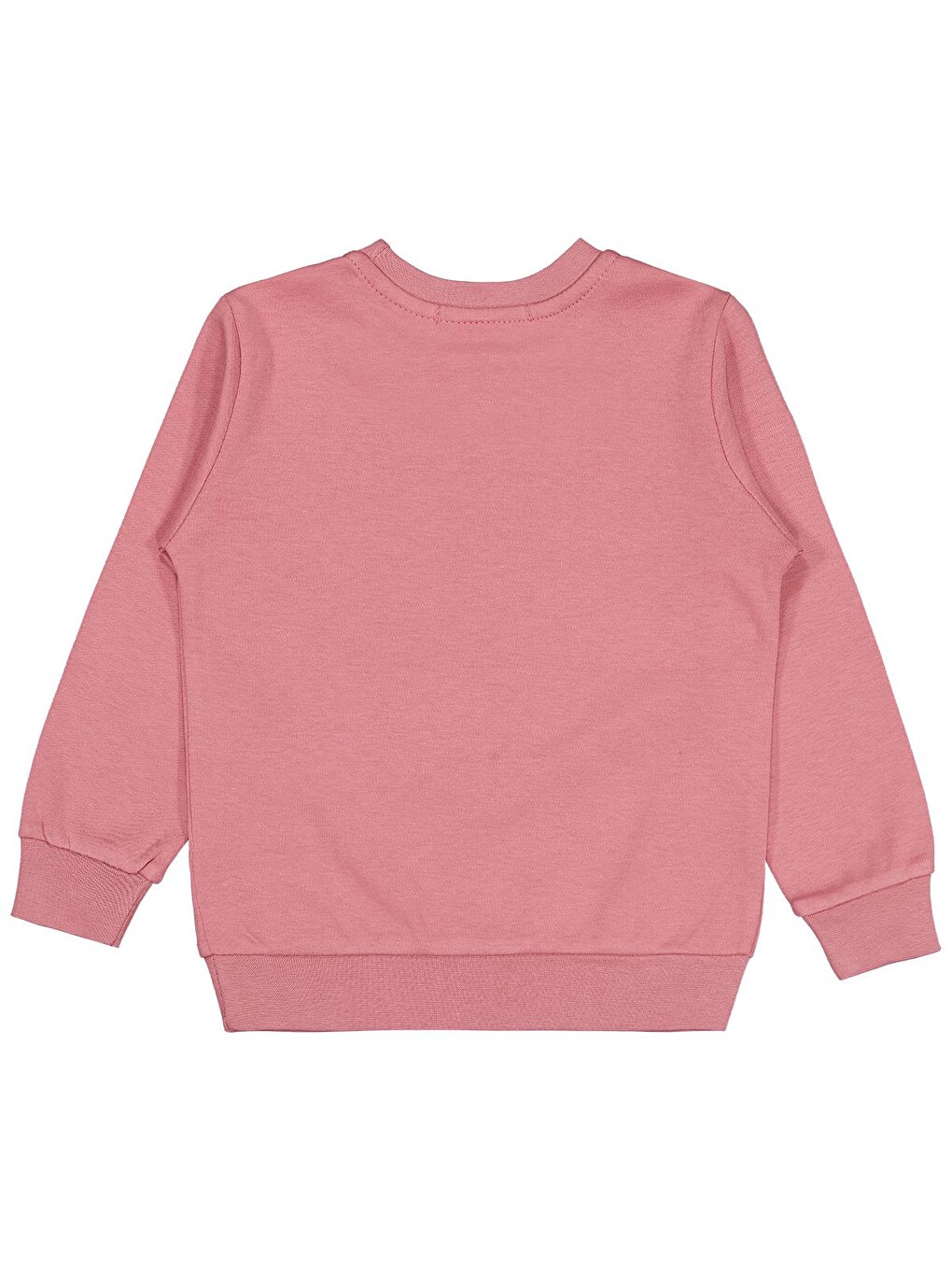 Girls Düz 2-5 Yaş Sweatshirt - Pembe 4-5 Yaş-1