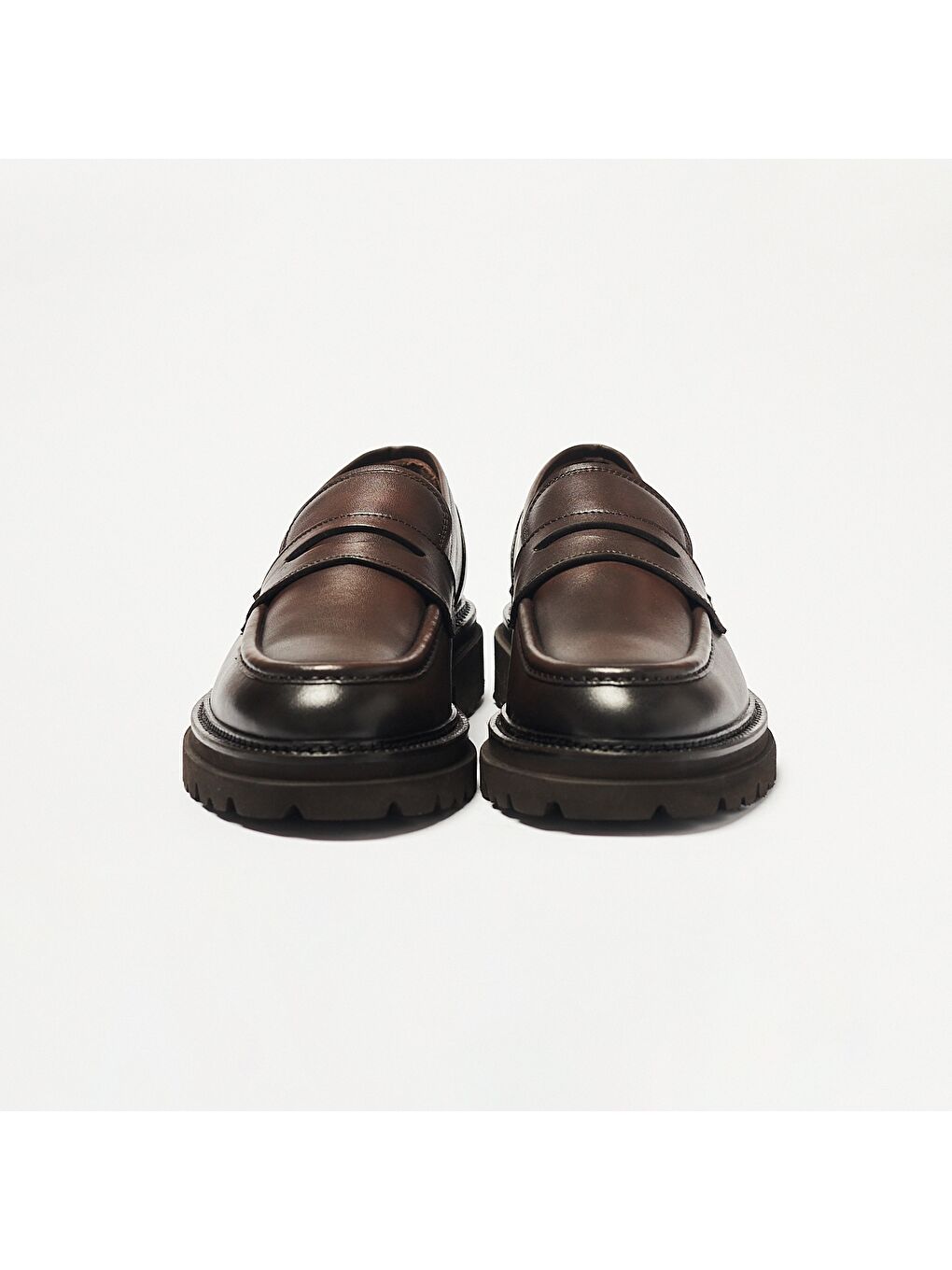 Kahverengi Erkek Oxford ( Klasik) OG-343 Kahve Deri-5