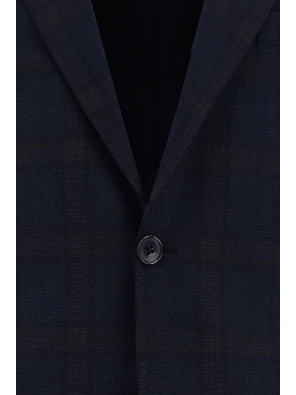 Lacivert Relaxed Fit Rahat Kesim Ekose Kombinli Takım Elbise-3