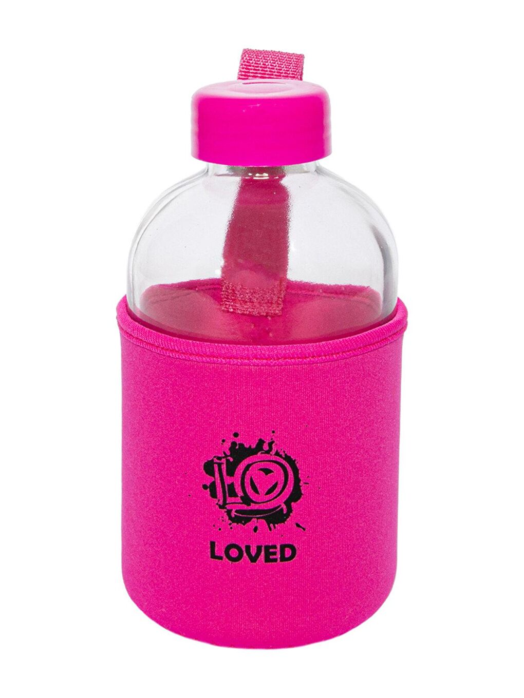 Biggdesign Pembe Moods Up Loved Neopren Kılıflı Cam Matara 600 Ml - 2