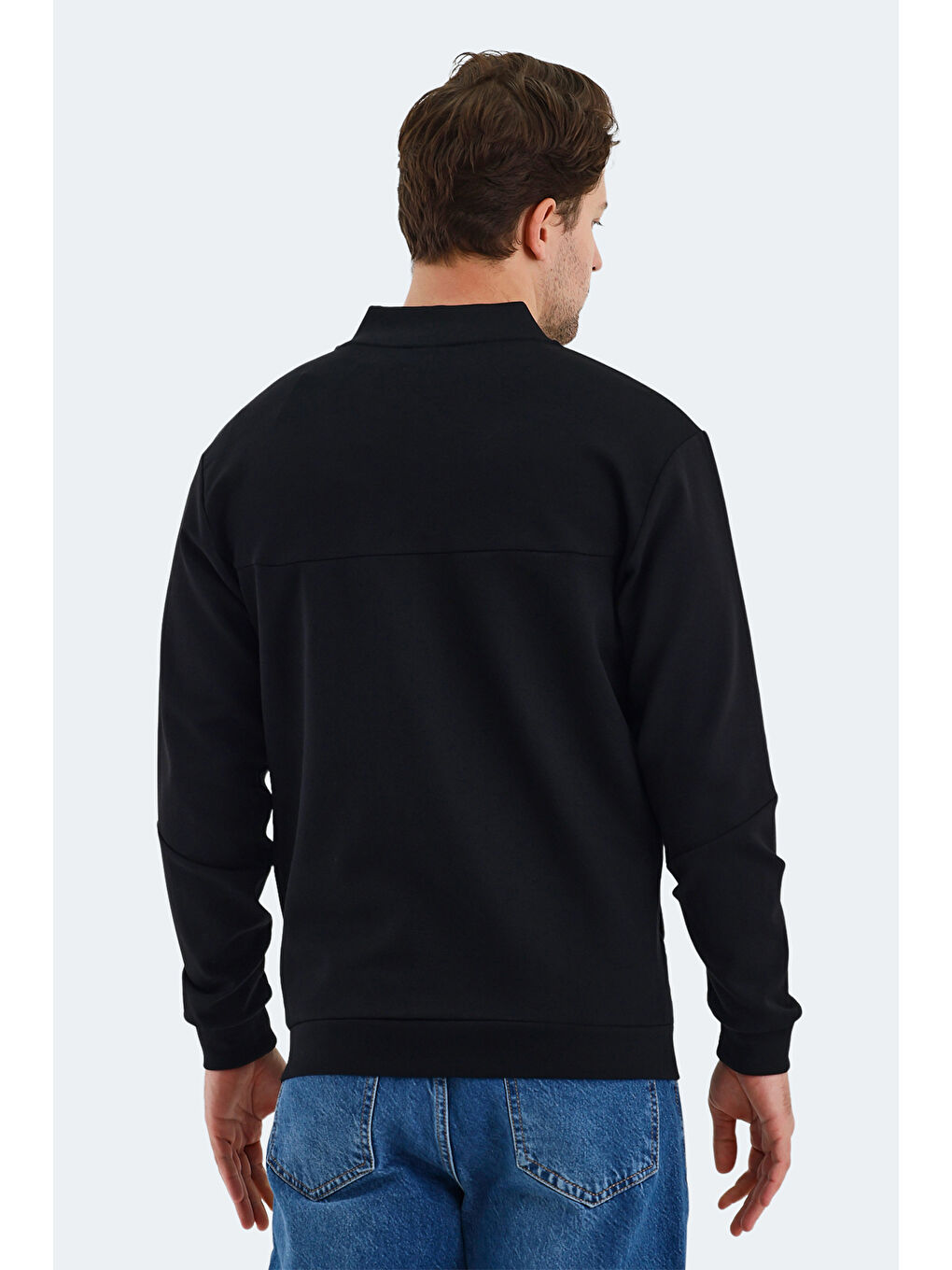 SLAZENGER VLAD Erkek Fermuarlı Sweatshirt Siyah - 5