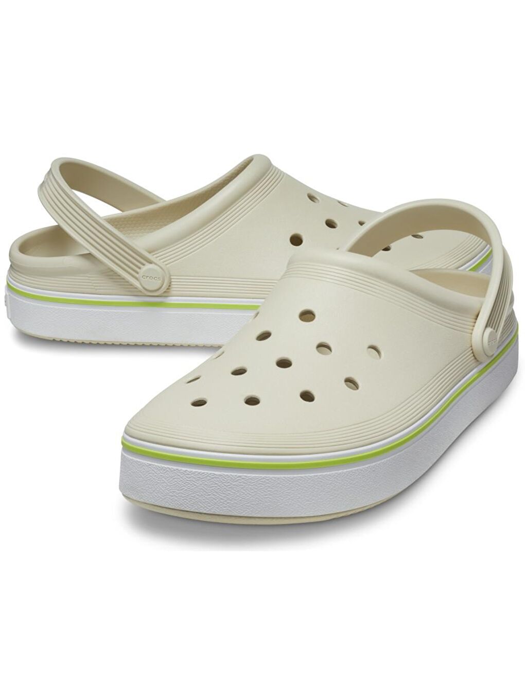 Crocs Bej Off Court Clog Unisex Bej Terlik - 1