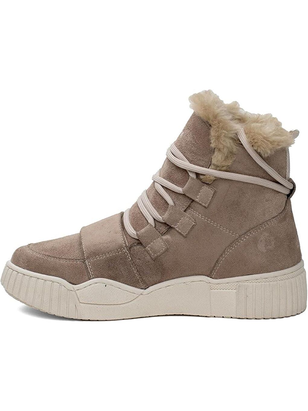 Kadın Spor Bot - Bej Süet,-1
