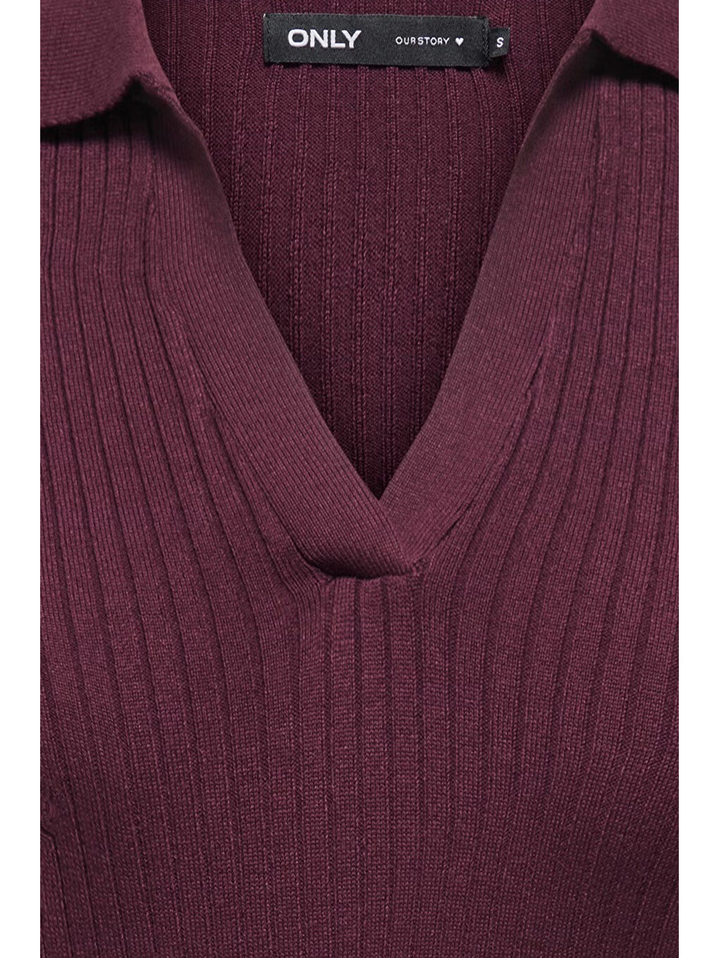 Bordo Onlkaya Regular Fit Polo Yaka Kadın T Shirt 15344841-5