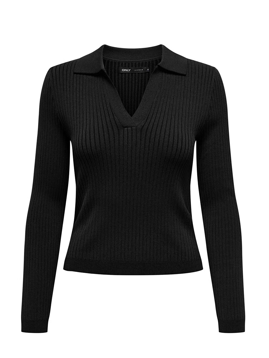 Siyah Onlkaya Regular Fit Polo Yaka Kadın T Shirt 15344841-4