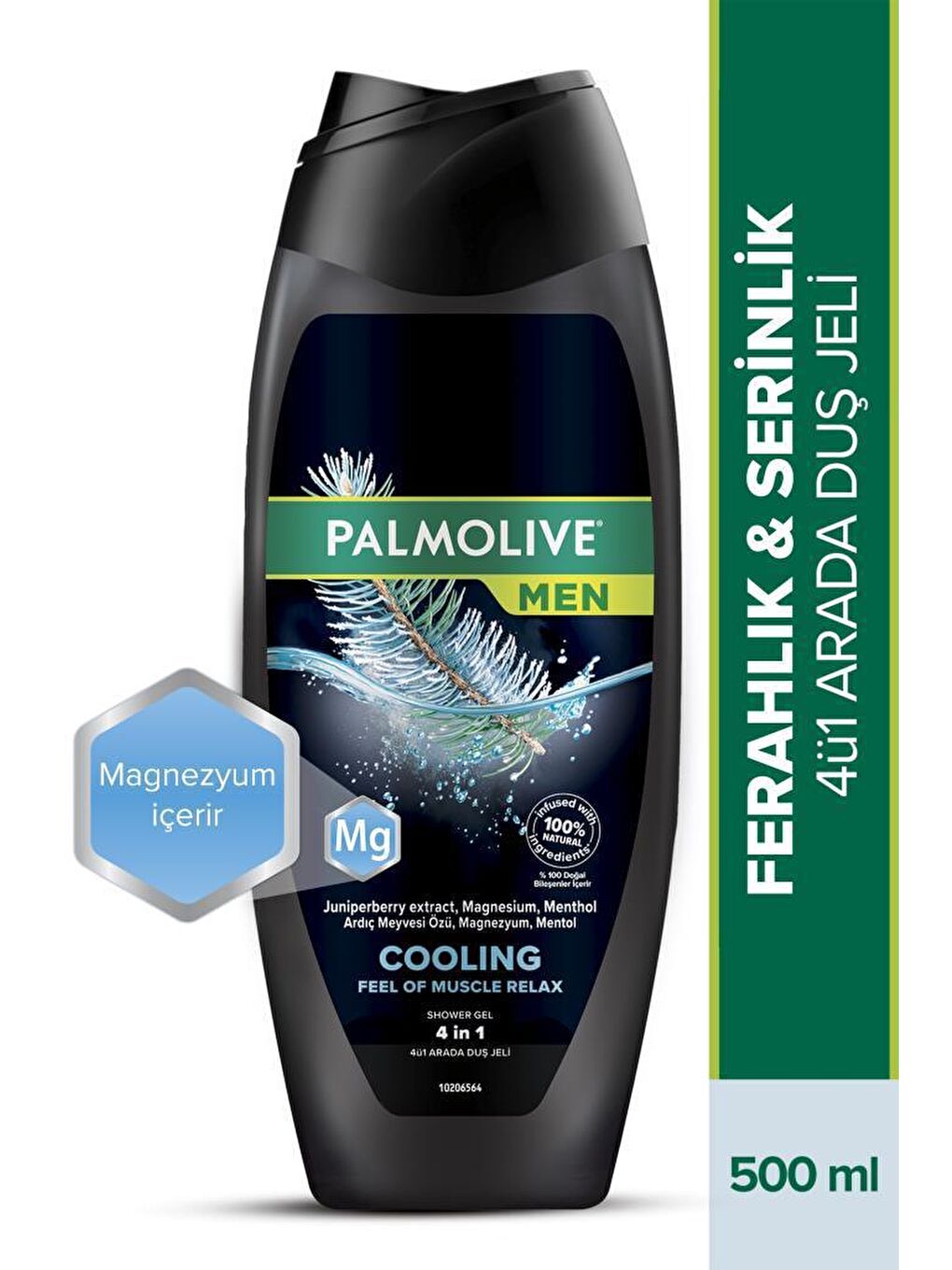 Palmolive Haki-Siyah-Bordo Men Cooling 4ü1 Arada Magnezyum ve Mentollü Serinlik Veren Duş Jeli 500 ml