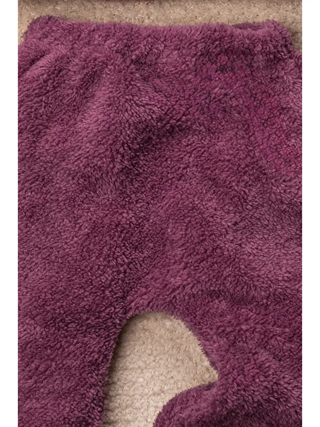 Mor Kız Welsoft 3 Parça Geyik Desenli Ev Ayakkabısı Hediyeli Bebek Takım-4