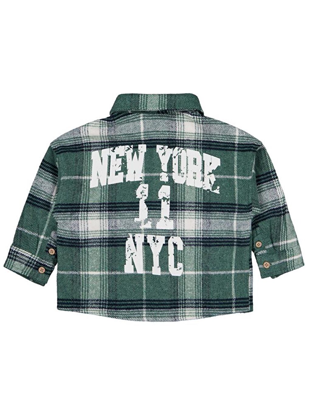 Boys New York Baskılı 2-5 Yaş Gömlek - Yeşil 4-5 Yaş-1
