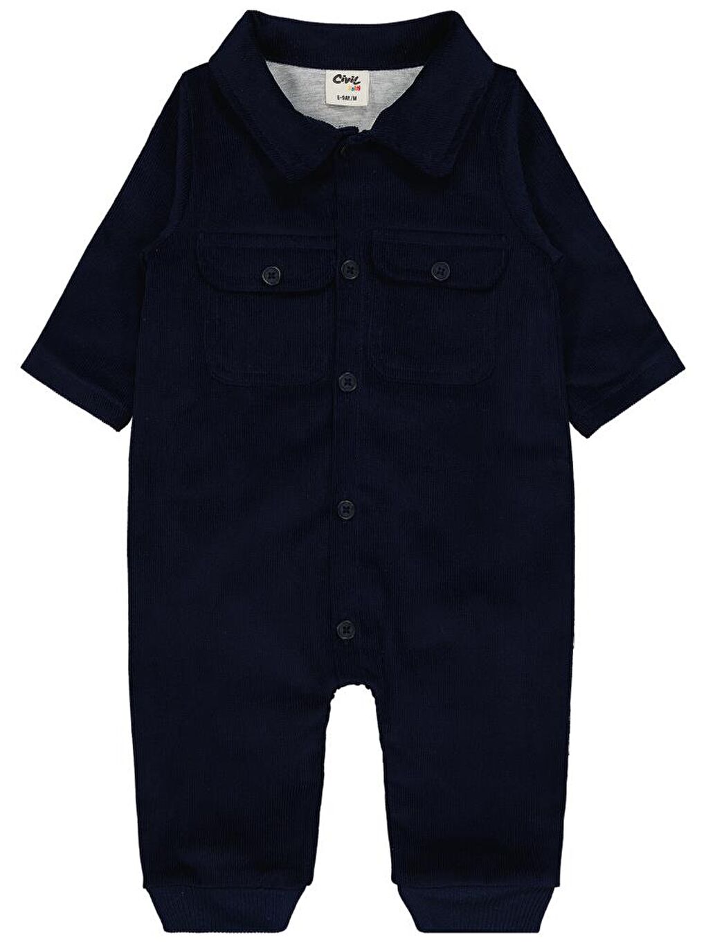 Baby Yakalı 6-18 Ay Tulum- Lacivert 18-24 Ay