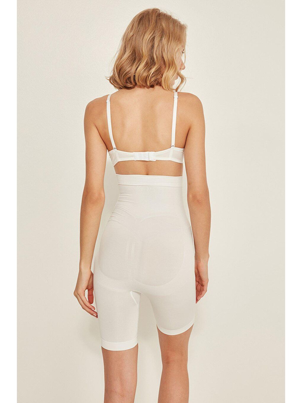 C12077 Yüksek Bel Boxer Korse Beyaz-4