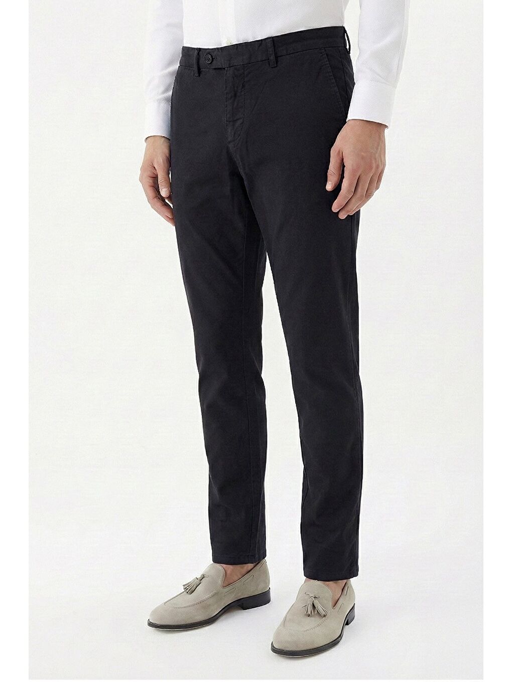 Giotelli Siyah Danwick Dokuma Kumaş Normal Bel Standart Boy Erkek Pantolon-2