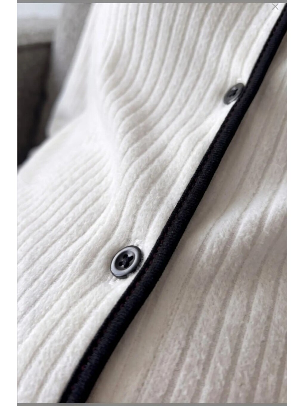 Beyaz Elisa Soft Elegance Yumoş Düğmeli Ayarlanabilir Bel Lohusa Pijama Takımı-5