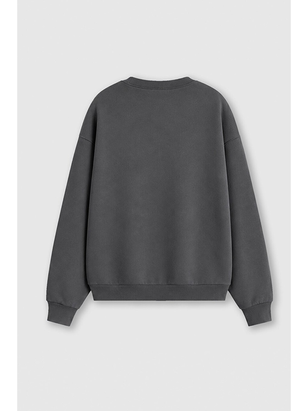 Antrasit Kadın Premium Kumaş 3 İplik Şardonlu Anne Baskılı Sweatshirt-1