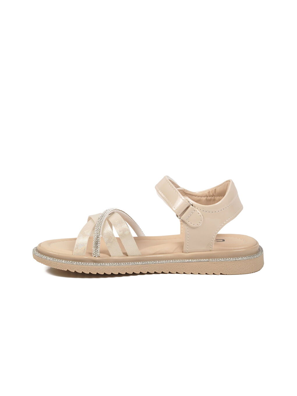 Bej Yumuşak Taban Hafif Cırtlı Kız Çocuk Sandalet Maya F-3