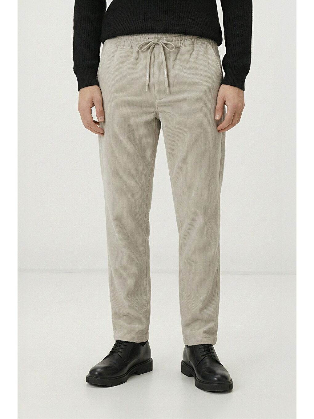 Beyaz Giotelli Kemik Dokuma Kumaş Normal Bel Standart Boy Erkek Pantolon