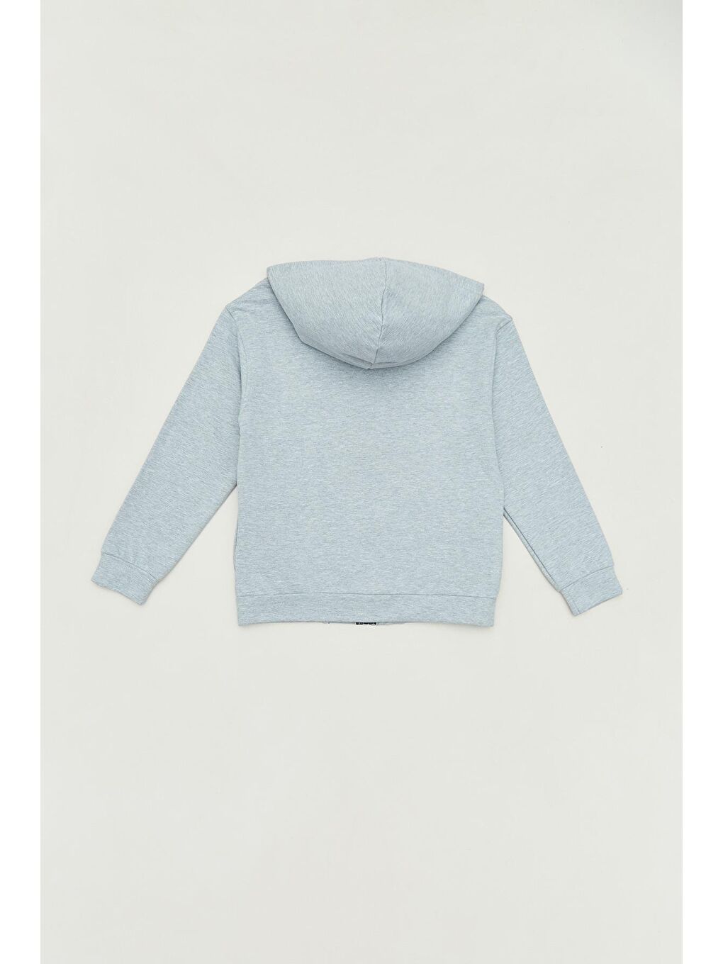 Gri Kapüşonlu Fermuarlı Erkek Çocuk Eşofman Takımı-4