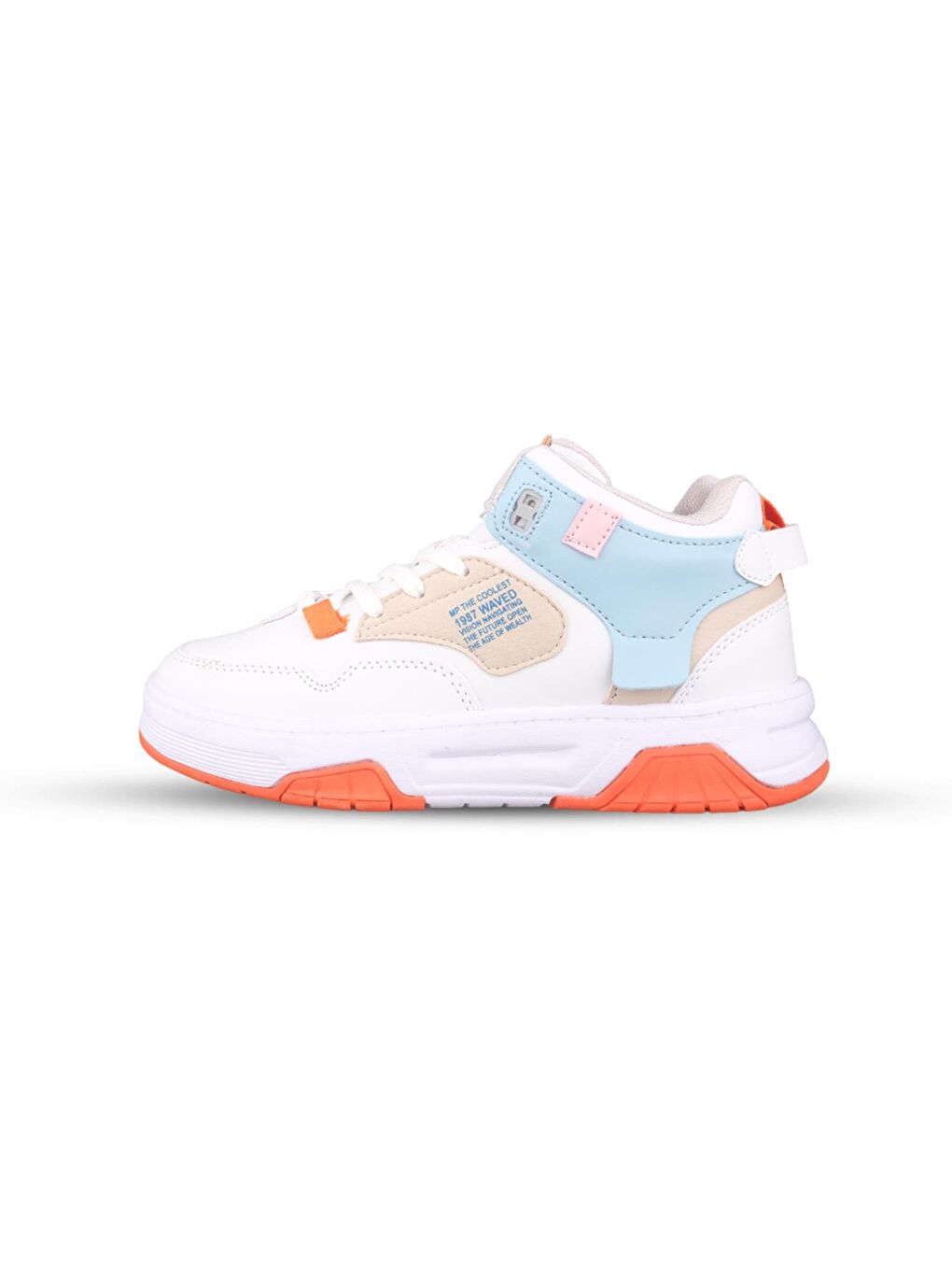 Kadın Sneaker - Beyaz-Mavi, Bilek Boy-1