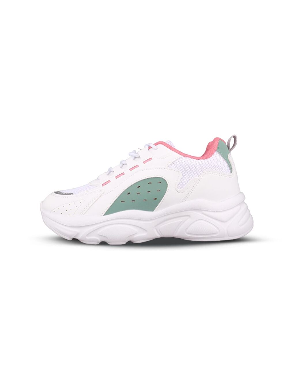 Kadın Yürüyüş Ayakkabısı - Beyaz-Yeşil, Konforlu-1