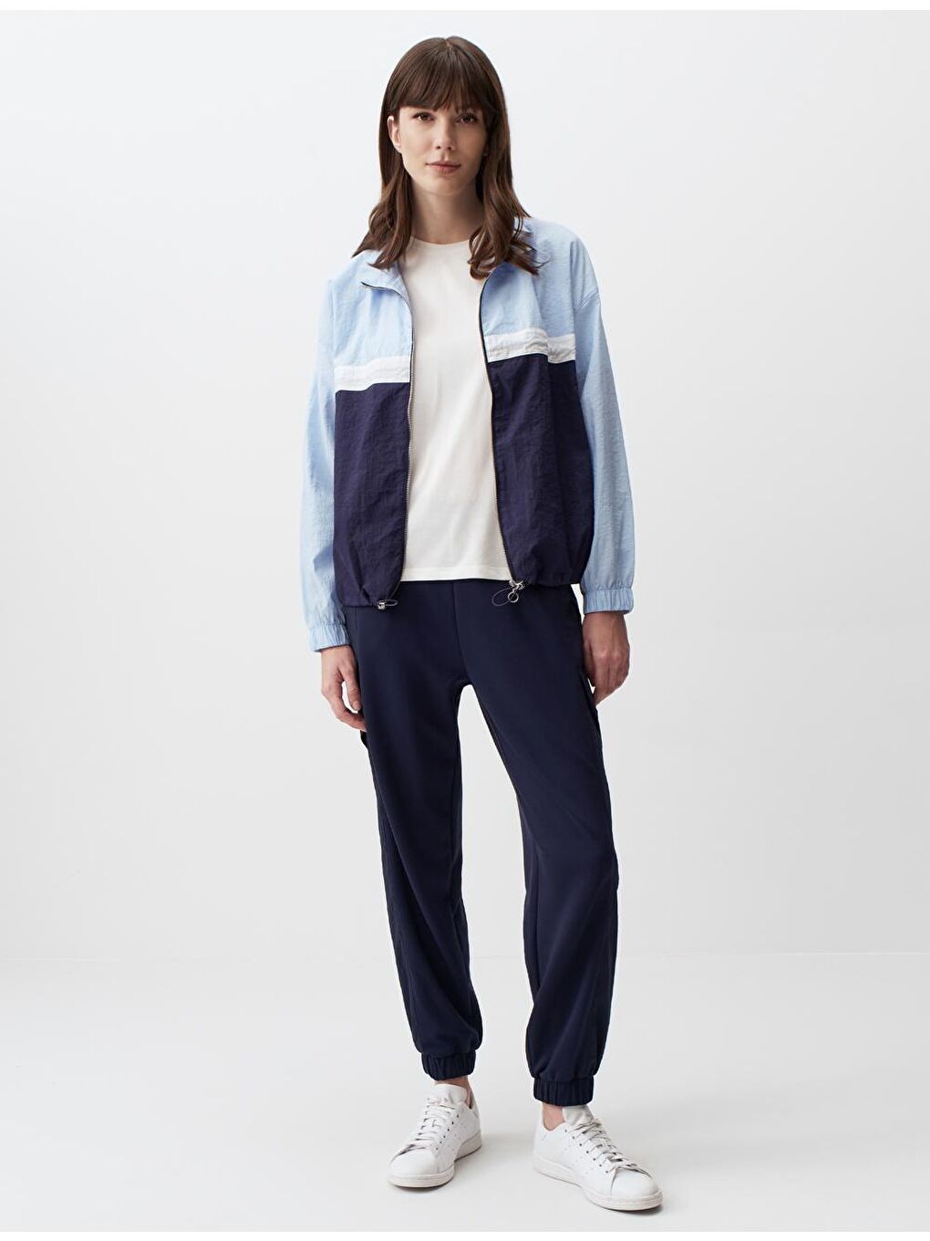 Lacivert Uzun Kollu Balıkçı Yaka Ceket-4