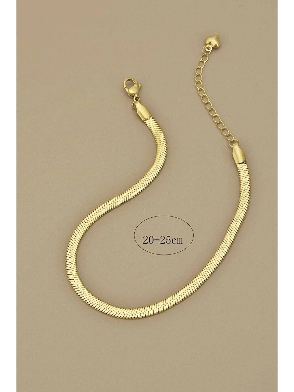 Sarı Altın rengi İtalyan Paslanmaz Çelik Halhal-3