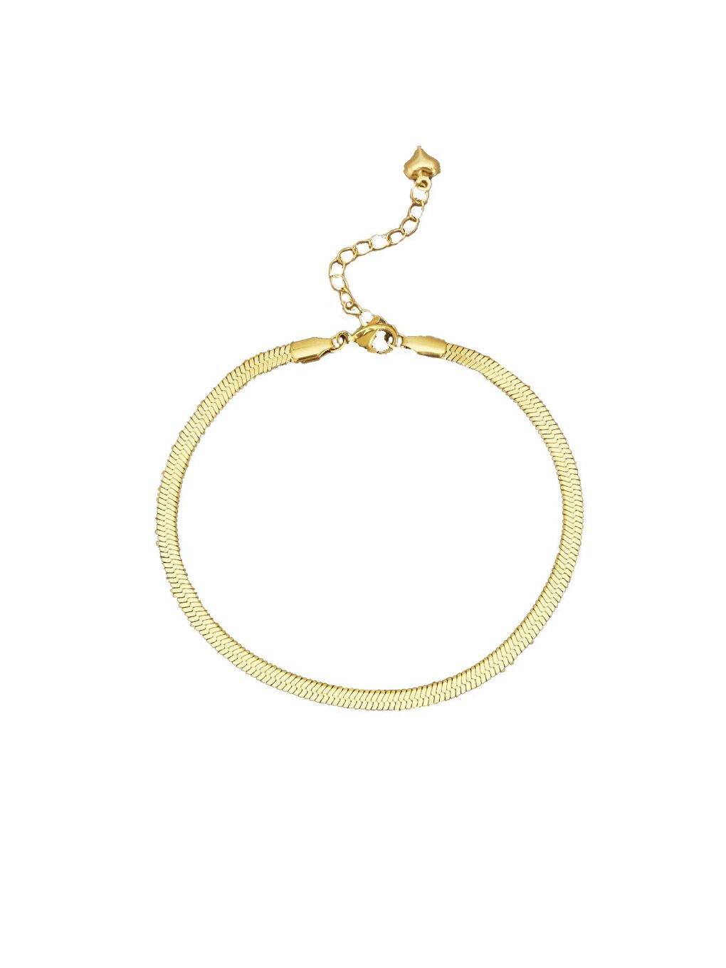 Sarı Altın rengi İtalyan Paslanmaz Çelik Halhal-4