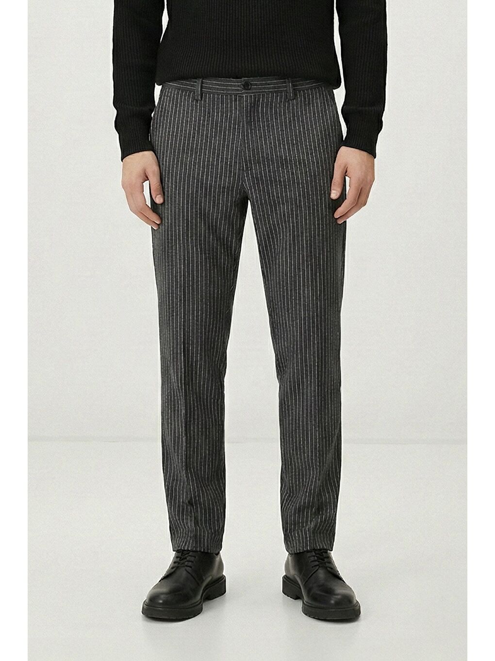 Giotelli Antrasit Dokuma Kumaş Normal Bel Erkek Pantolon