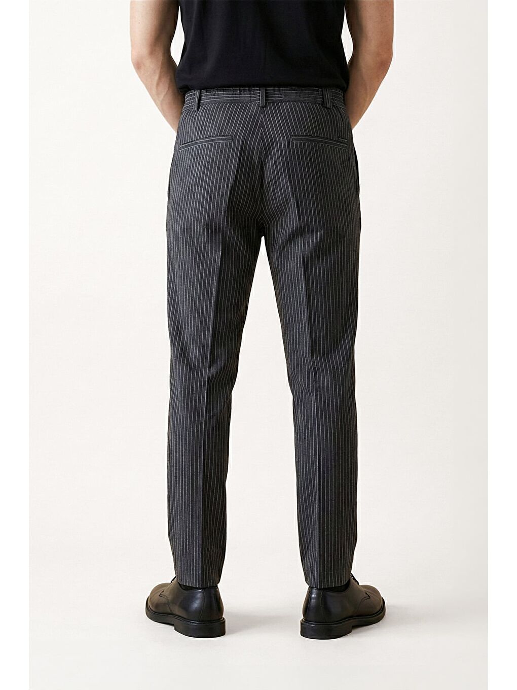 Giotelli Antrasit Dokuma Kumaş Normal Bel Erkek Pantolon-3