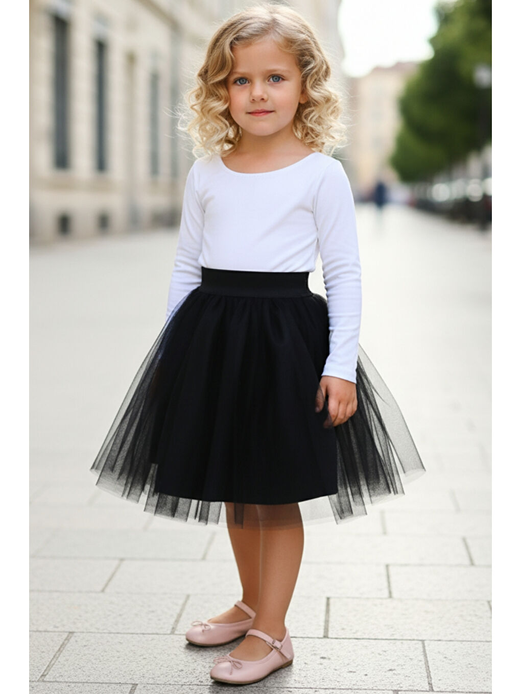 Siyah Kız Çocuk Tüllü Tütü Etek