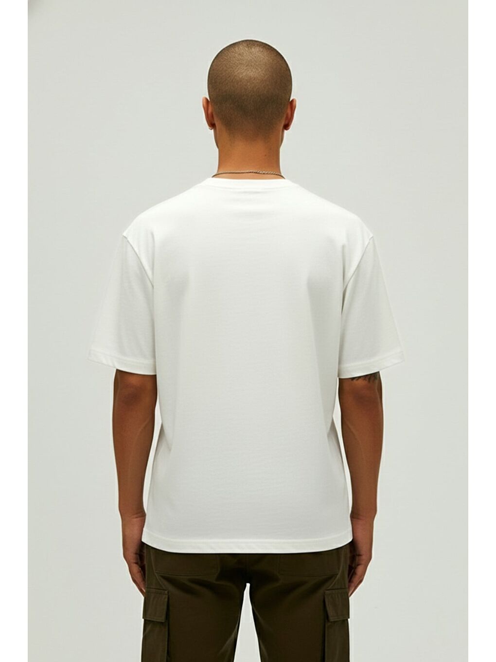 Bad Pink Beyaz Erkek Baskılı Tişört-4