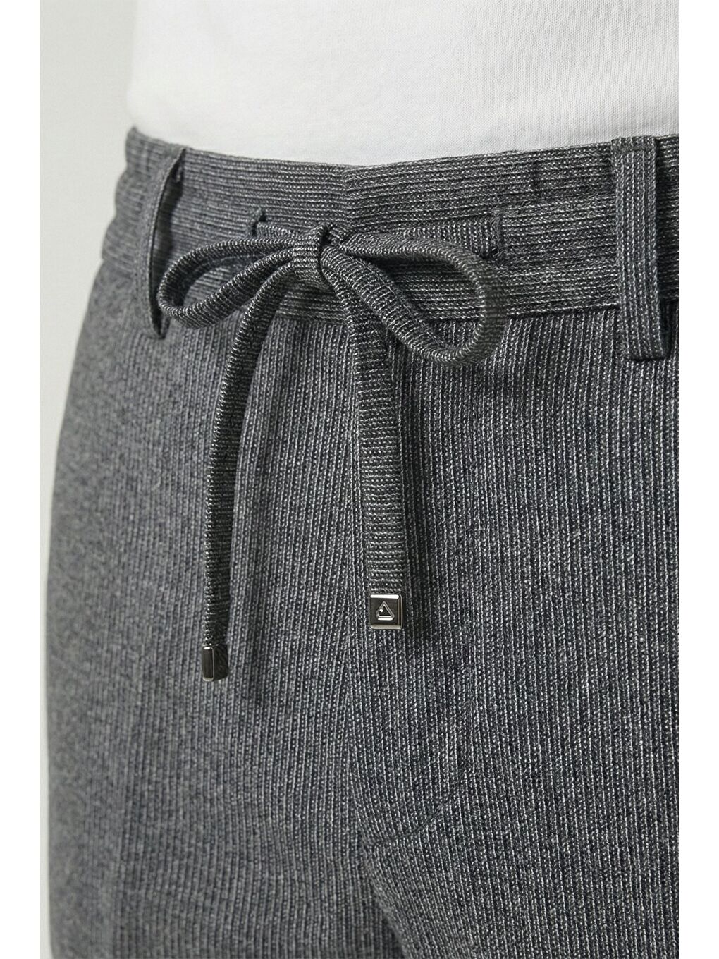 Giotelli Erkek Comfort Kalıp Gri Armürlü Klasik Kumaş Normal Bel Pantolon-2