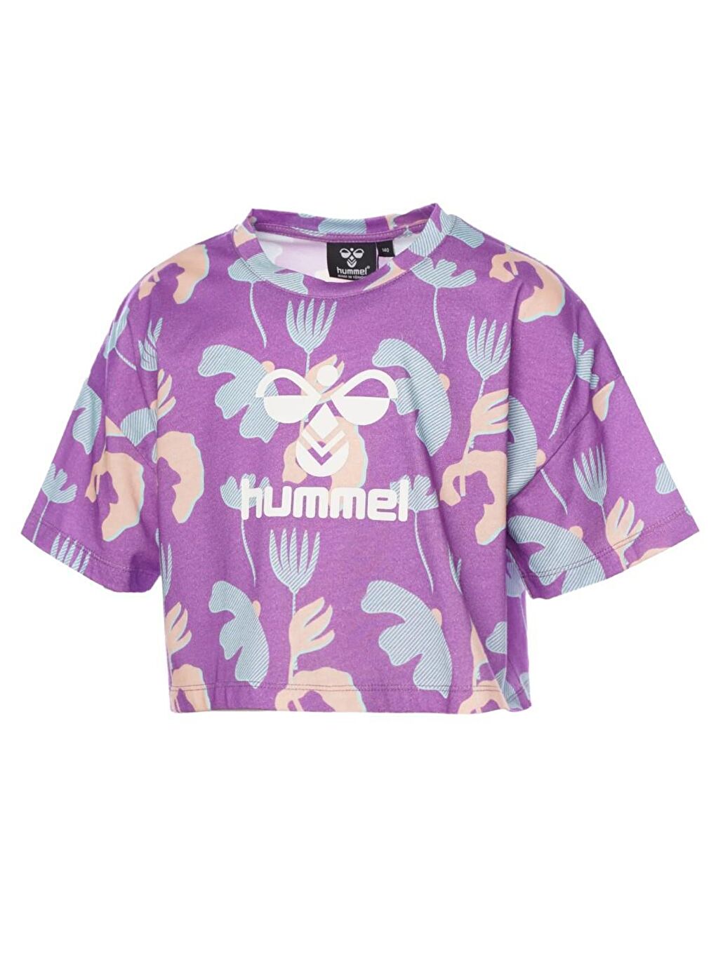Ashley Kız Çocuk Mor Yuvarlak Yaka Tişört-1