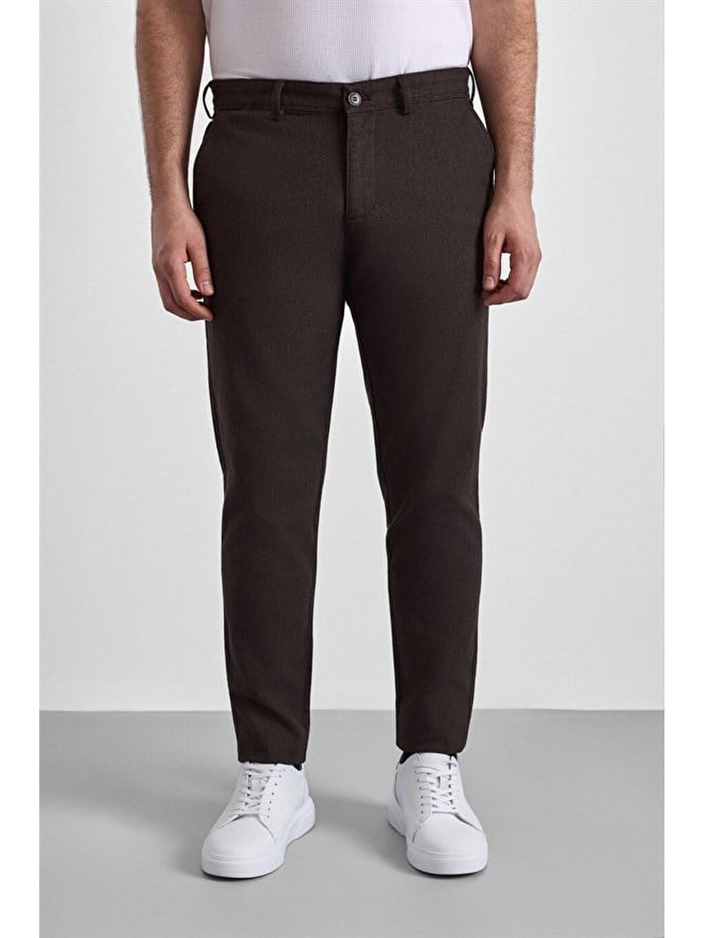 Kahverengi Koyu Kahve Slim Casual Pantolon