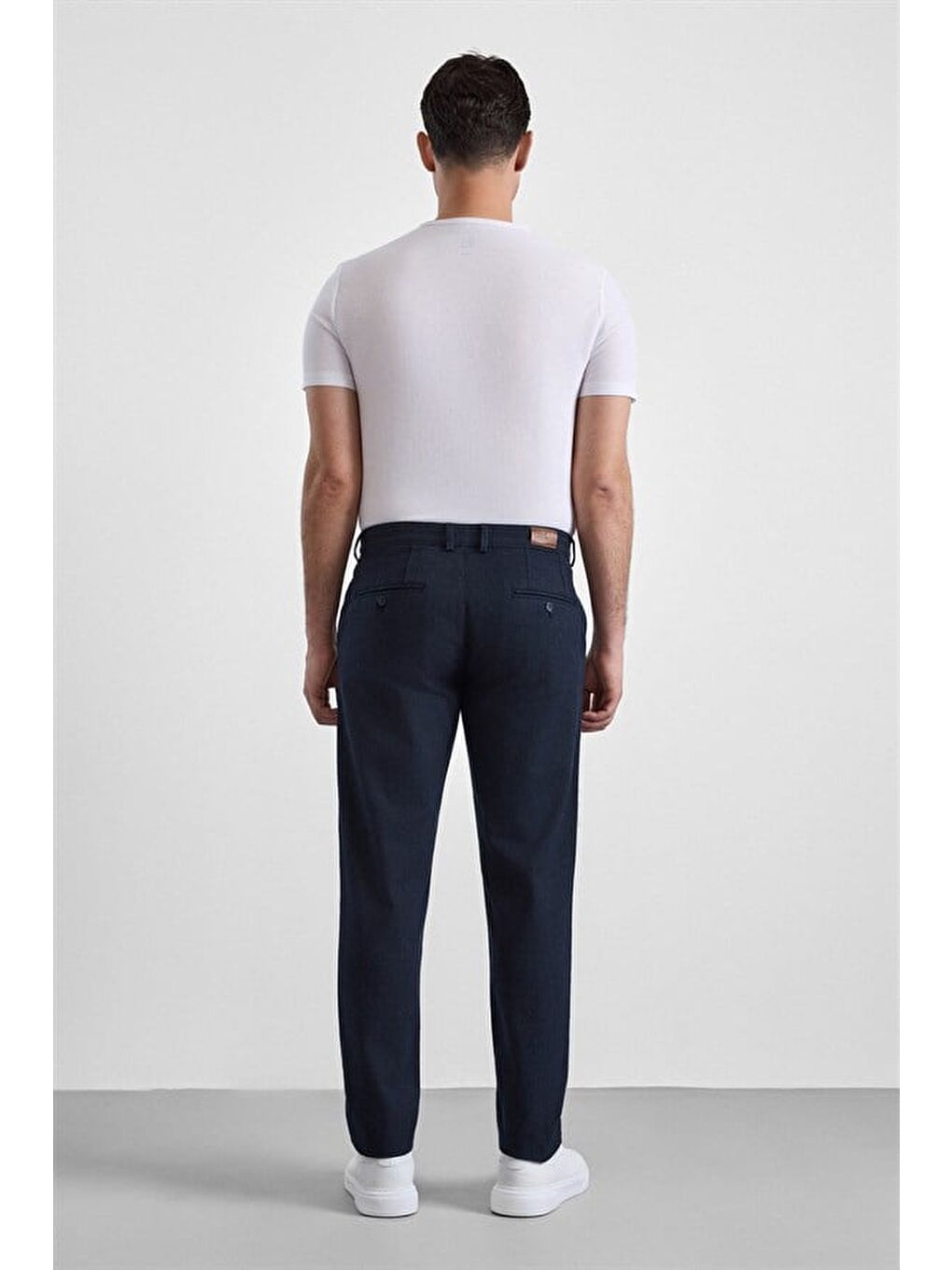 Lacivert Slim Casual Pantolon-3