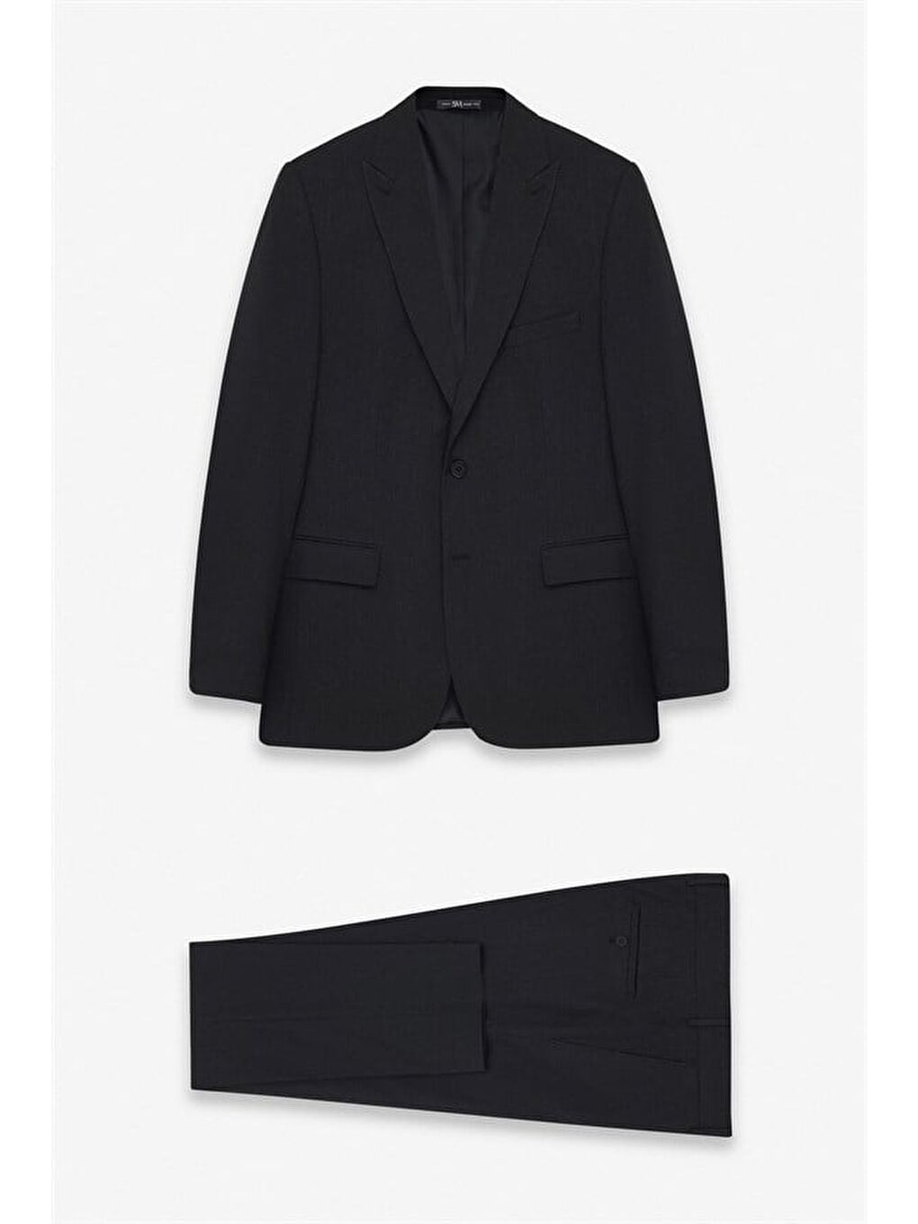 Siyah Regular Sivri Yaka 4 Drop Yelekli Takım Elbise-10