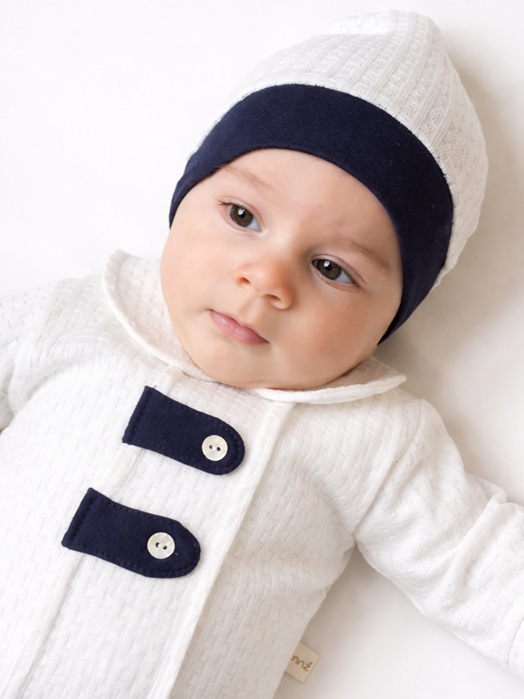 Beyaz Erkek Bebek 5li Hastane Çıkış Seti Pamuklu Yumuşak ve Hassas cilt dostu-2