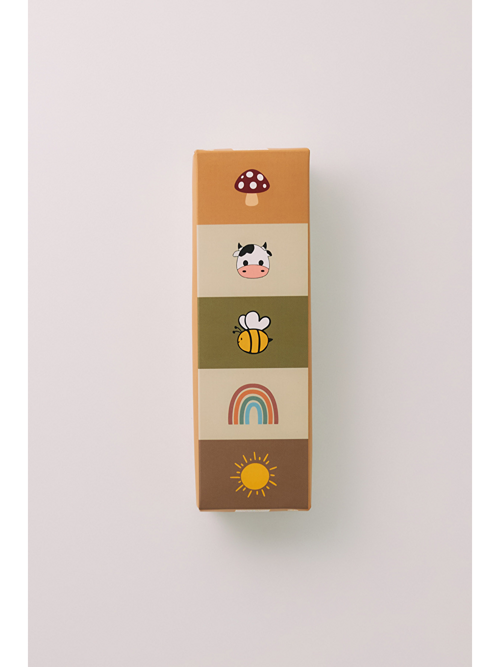 Kahverengi Bebek Hayvan Nakış Detaylı 5'Li Kutulu Soket Çorap-3