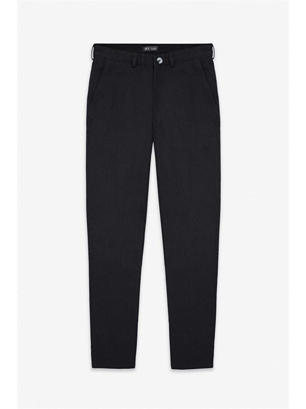 Siyah Slim Casual Pantolon-5