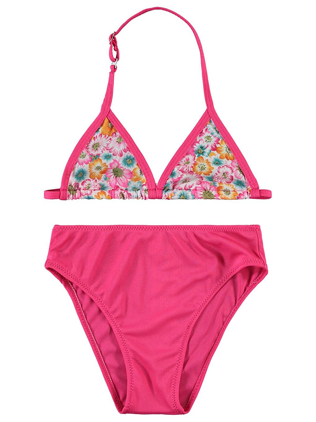 Girls Kız Çocuk Etekli Bikini 2-12 Yaş Fuşya-2