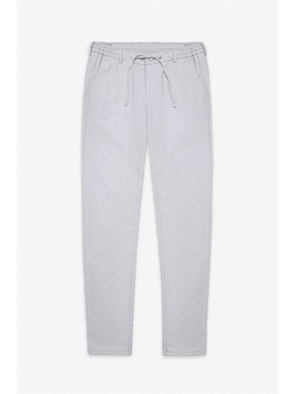 Gri Taş Slim Düz Jogger Pantolon-5
