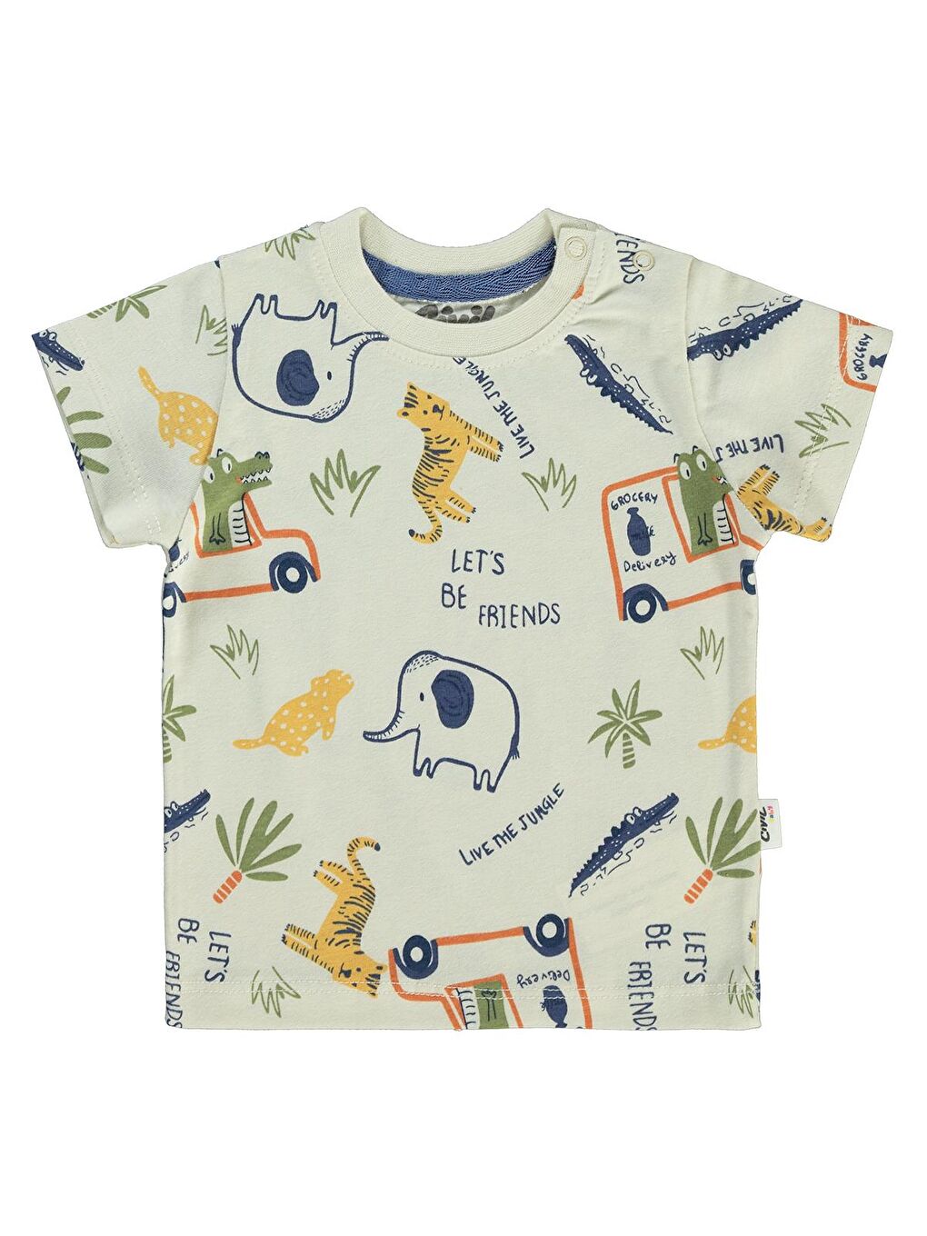 Baby Erkek Bebek 2'li Tişört 3-12 Ay İndigo-3