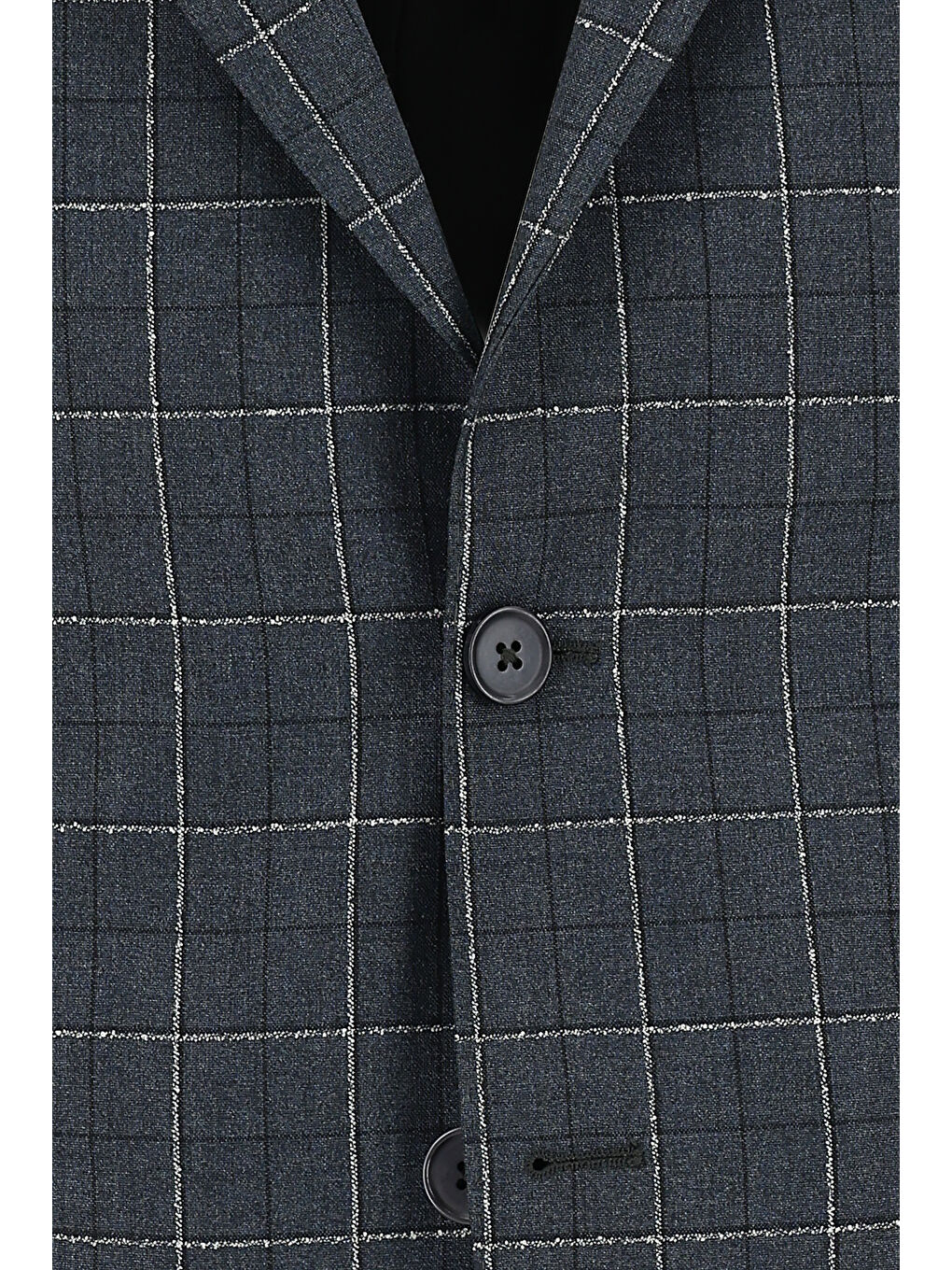 Antrasit Regular Fit Kareli Takım Elbise-3