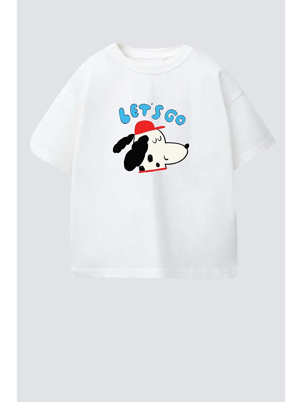 Ekru Erkek Çocuk Pamuklu Bisiklet Yaka Baskılı T-Shirt