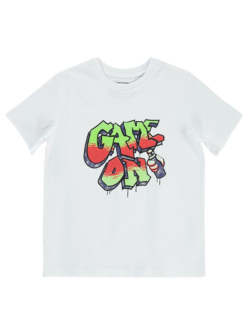 Boys Erkek Çocuk Tişört 10-13 Yaş Beyaz