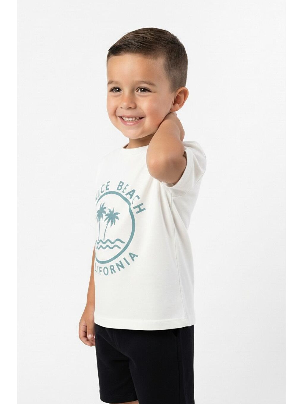 Yeşil California Baskılı Tişört-3