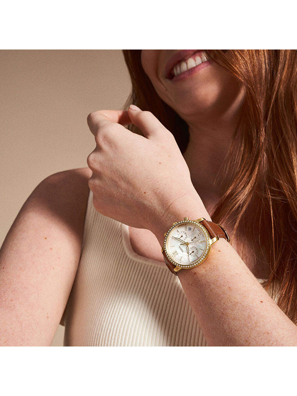 Kahverengi FES5278 Kadın Kol Saati-3