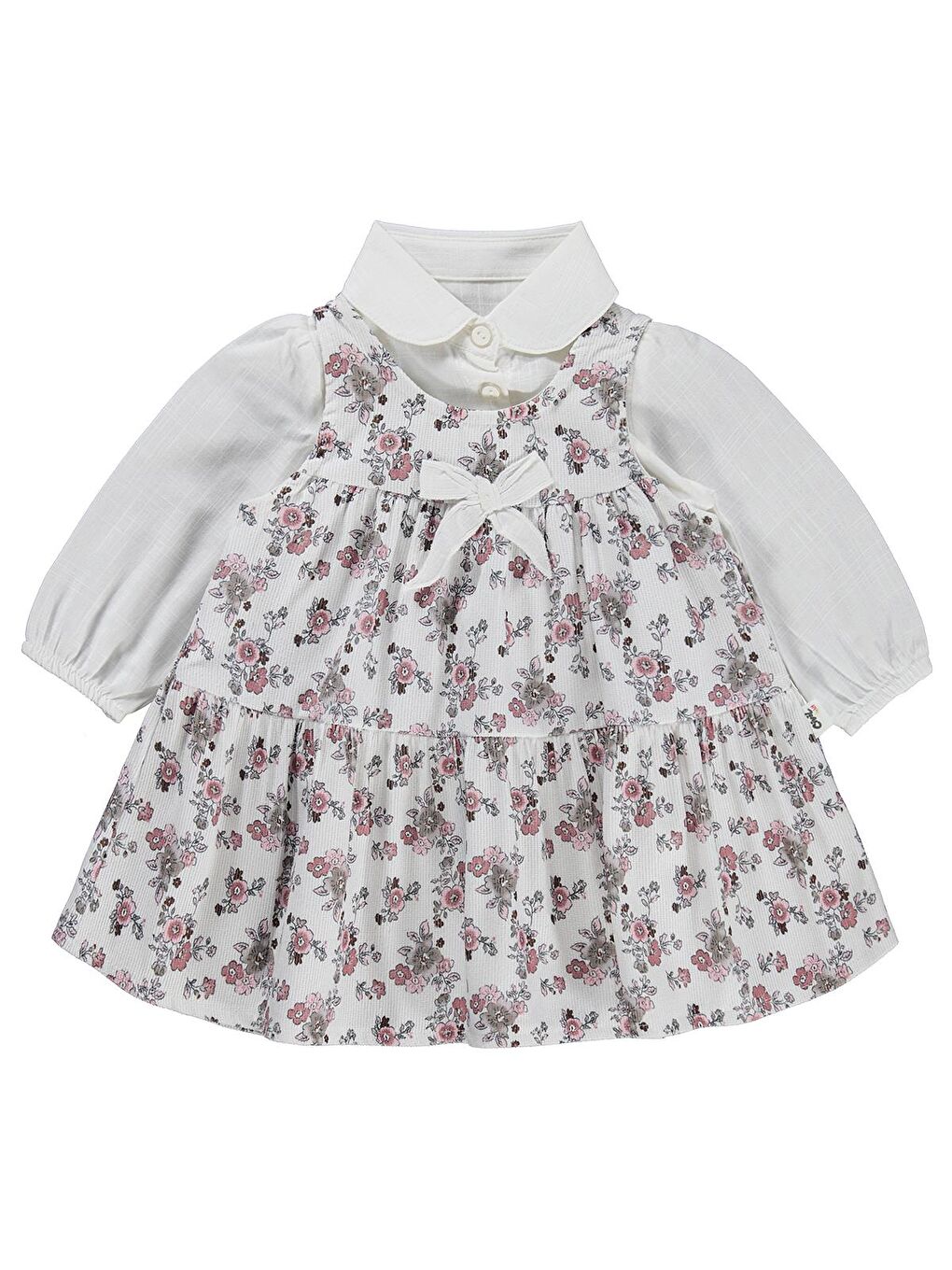 Baby Fiyonklu 6-18 Ay Elbise - Ekru 18-24 Ay