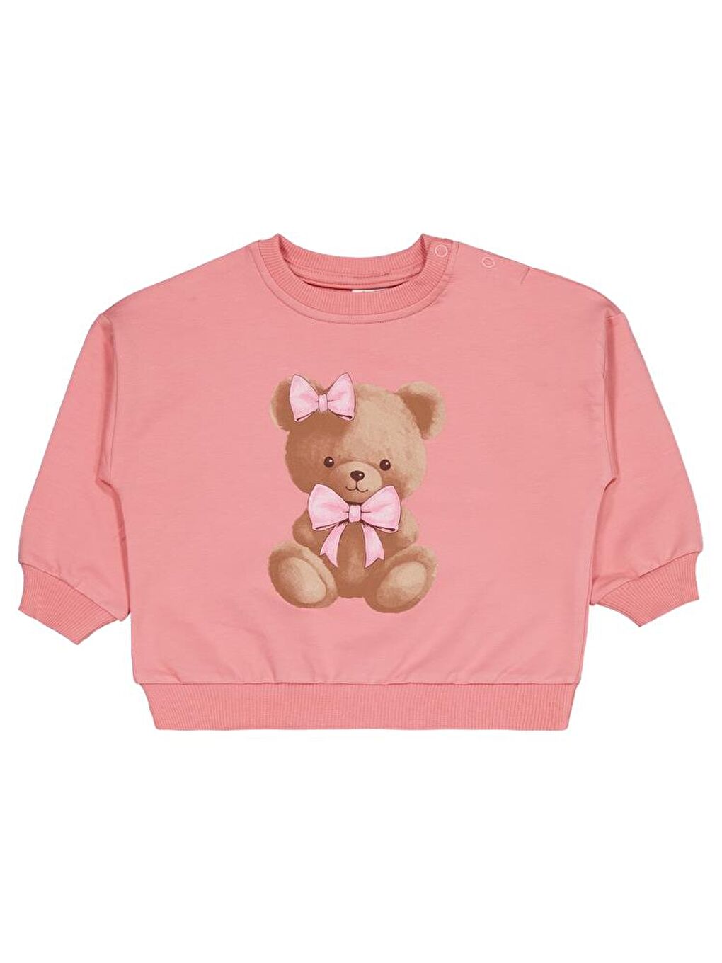 Beyaz Baby Ayıcık Baskılı 3'lü Set 6-18 Ay Sweatshirt-1
