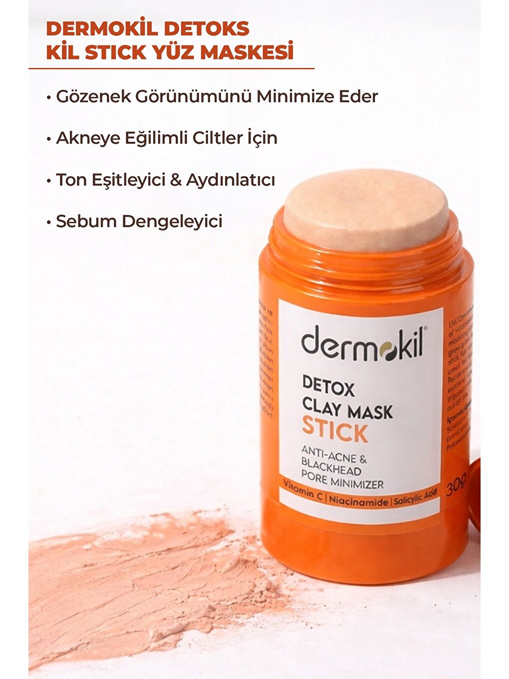 Detoks Kil Stick Yüz Maskesi 30 g-1